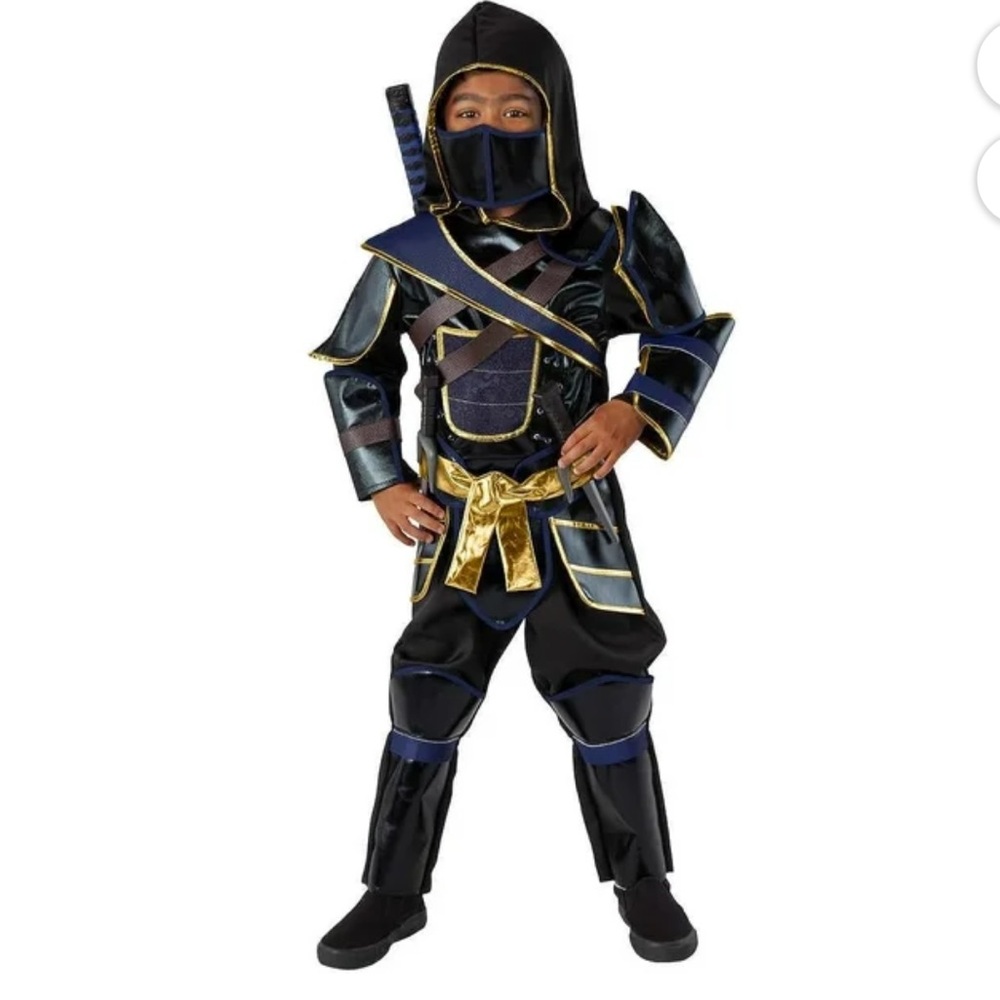 Stealth Warrior Kids Costume - Black and Gold